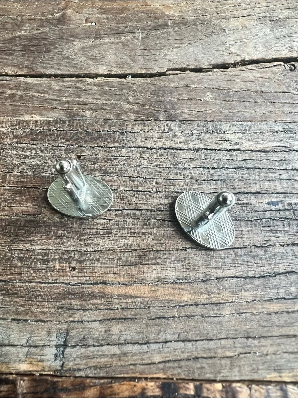 Oval Silver Vintage-Style Cufflinks